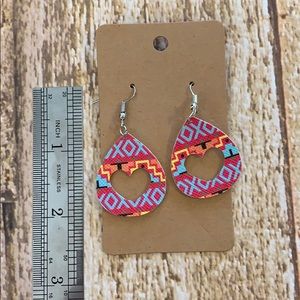 Faux leather earrings